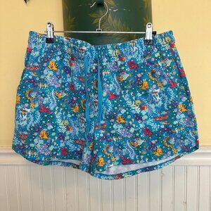 Disney Vera Bradley Little Mermaid Print Shorts M/M Cotton Blend
